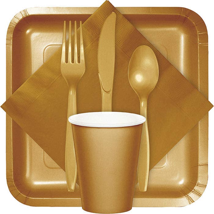 Glittering Gold 2 Ply Dinner Napkins, 50/Pkg