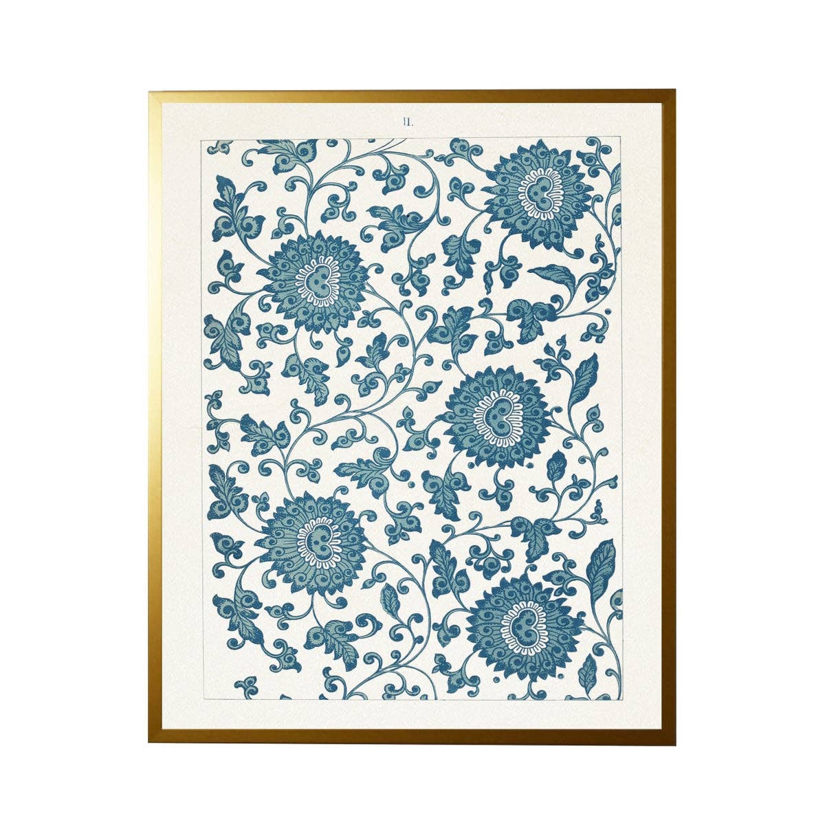 Chinoiserie Fabric Plate In Blues*317