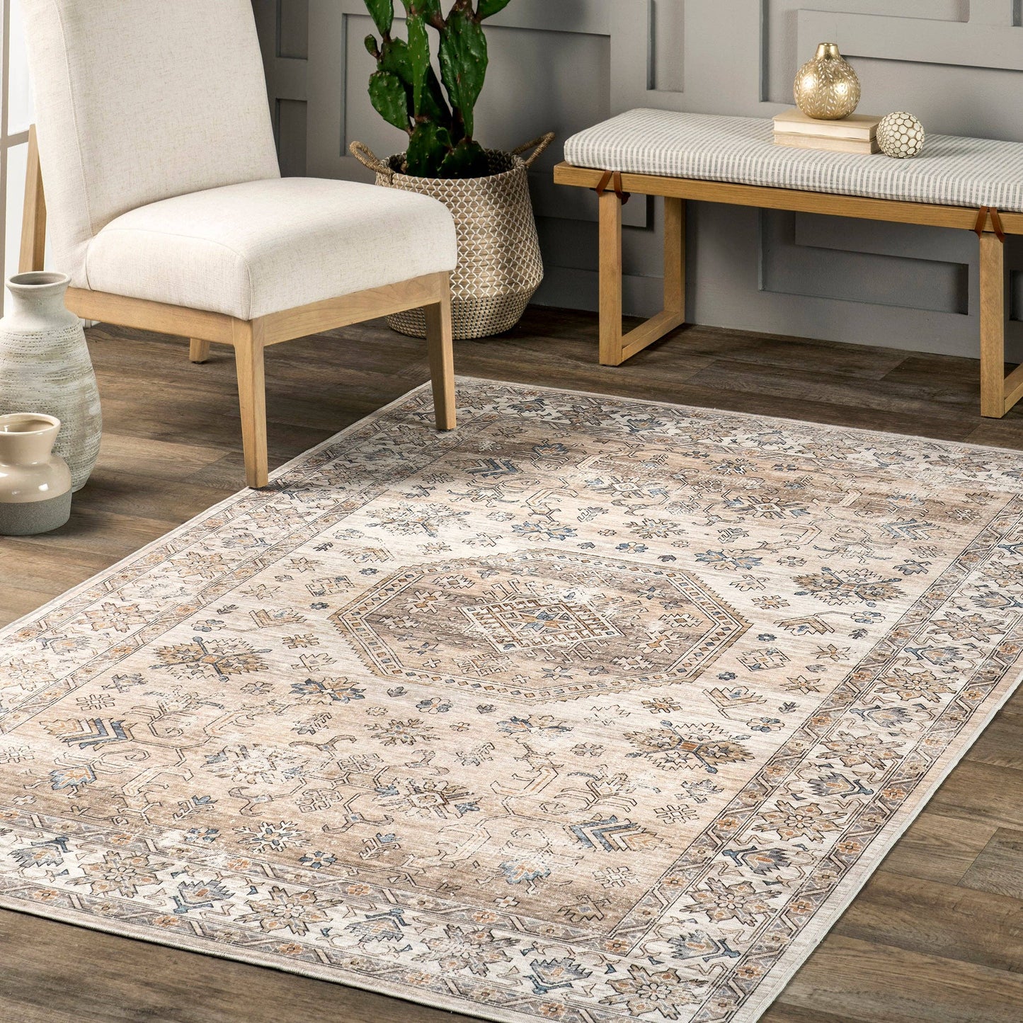 Darby Persian Stain Repellent Machine Washable Area Rug