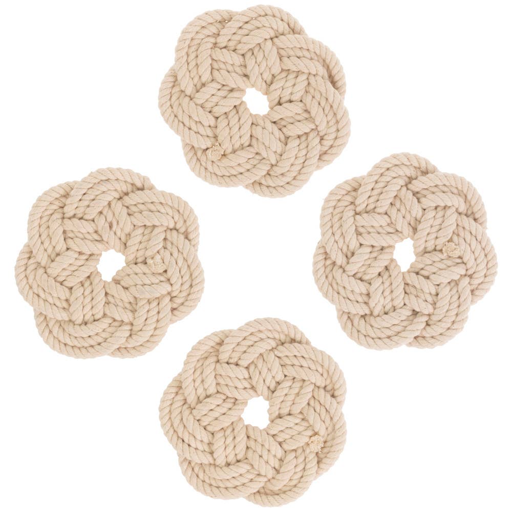 Sailors Knot Cotton Coasters Set of 4