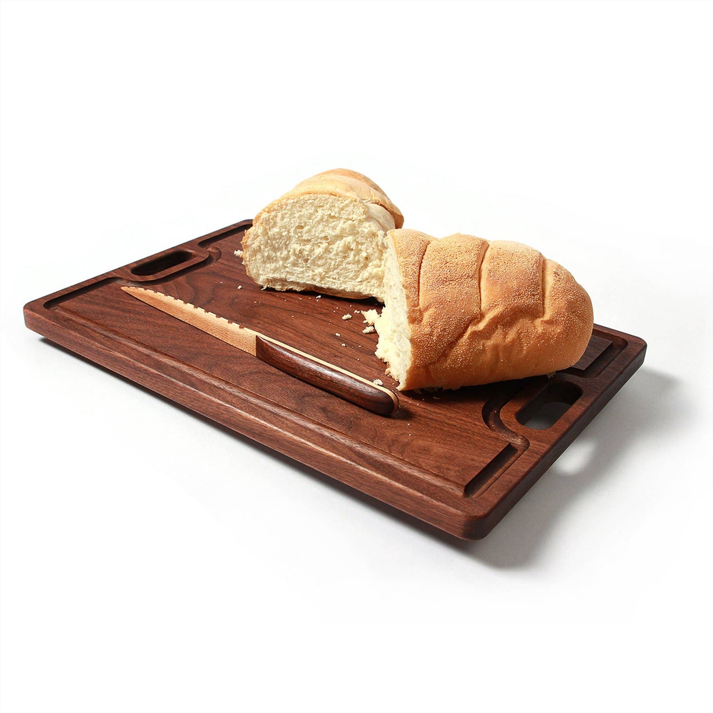 Cutting Board with Groove and Handles