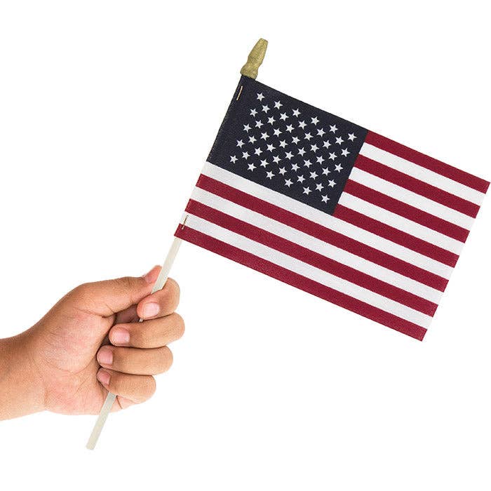 Small Cloth American Flags, 1/Pkg
