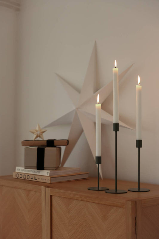 Green Doric Candle Holder Set of 3