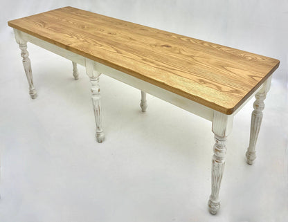 Bench, french, modern farmhouse, solid wood, accent, kitchen