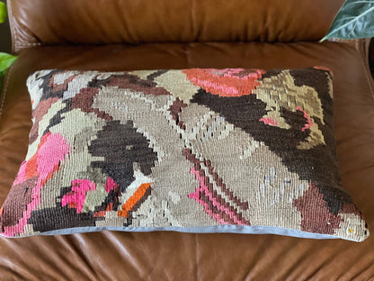 Vintage Turkish Killim Pillow | Esana  16x24