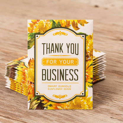 Thanks For Your Business - Dwarf Sunflower Seed Packet