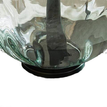 Table Lamp Set of 2, Stacked Glass Spheres, Brown Shade