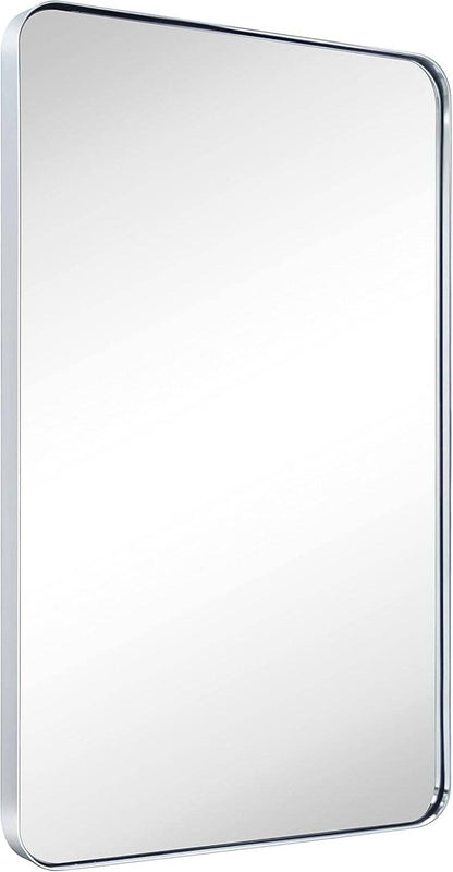 Chrome Metal Framed Mirror 24X36''