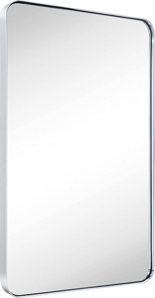 Chrome Metal Framed Mirror 24X36''