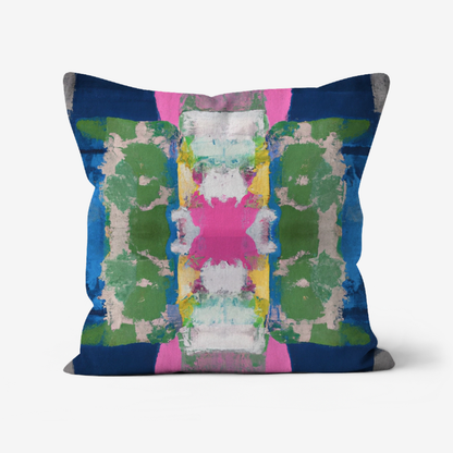 Stella Blue Decorative Abstract Modern Art Throw Pillow