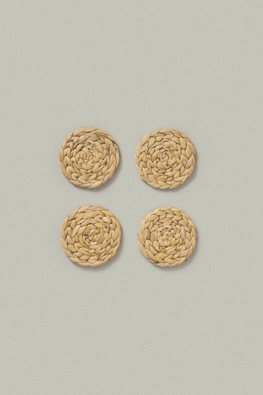 Woven Water Hyacinth Coasters