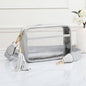 Faux Leather Transparent Rectangular Crossbody Bag