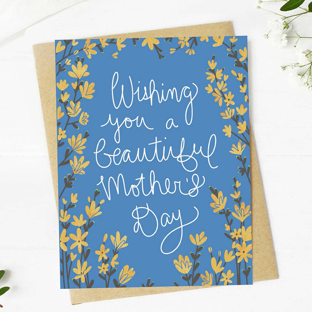 "Wishing you a beautiful Mother's Day" Floral Greeting Card