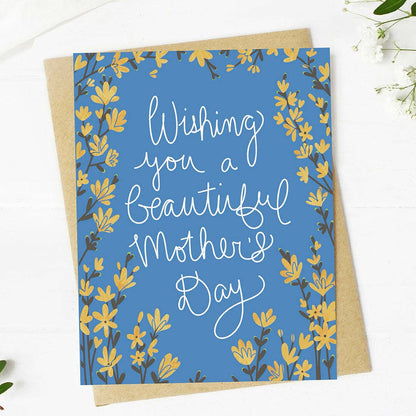 "Wishing you a beautiful Mother's Day" Floral Greeting Card