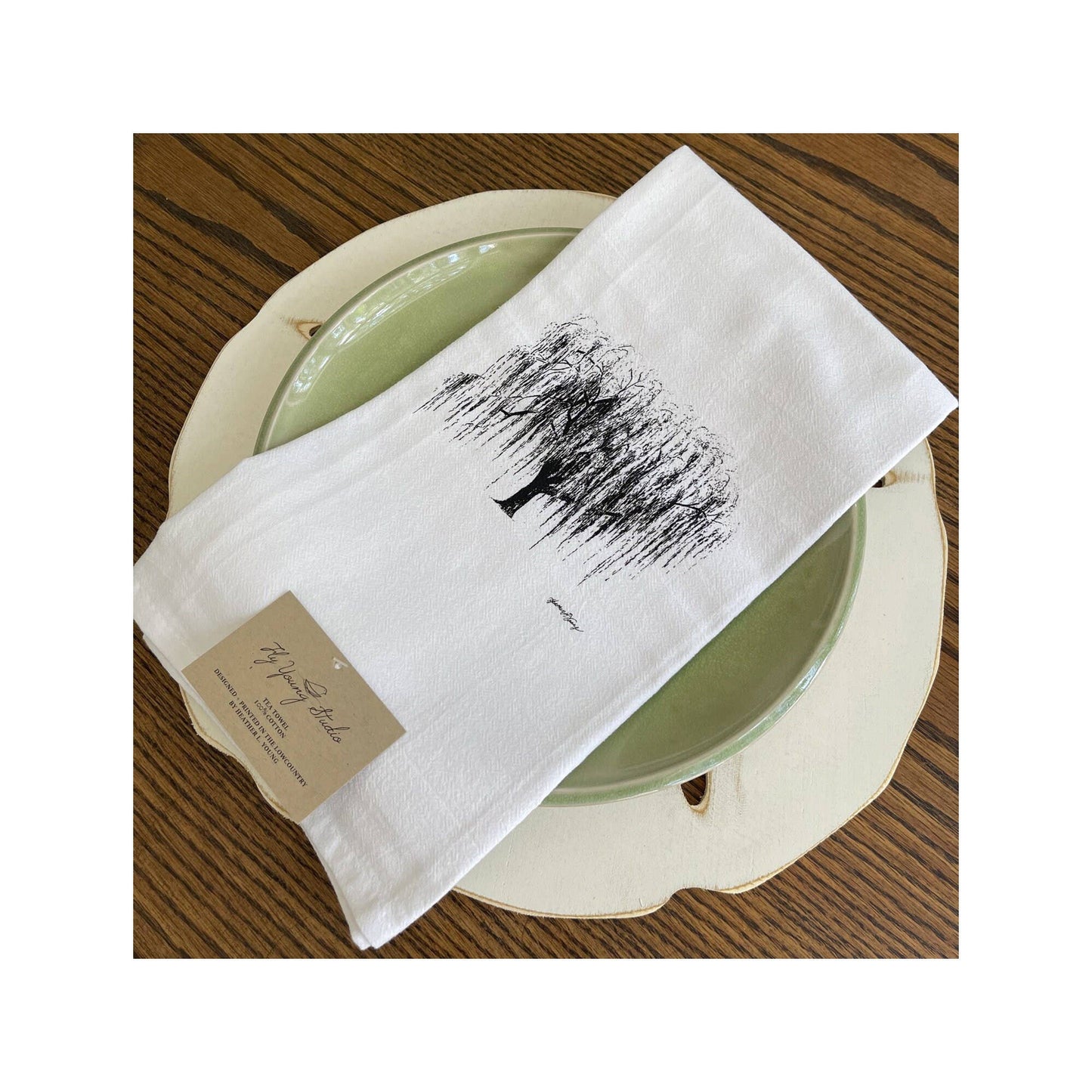 Weeping Willow Cotton Flour Sack Kitchen Towel