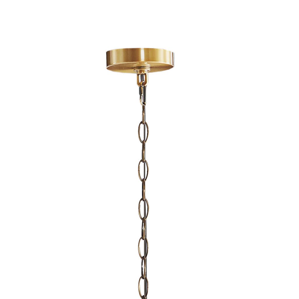 Gold Curved Arms Six-Bulb Chandelier