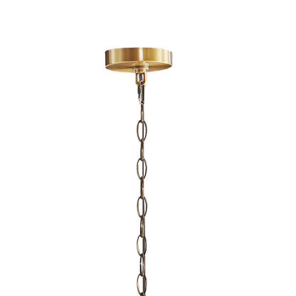 Gold Curved Arms Six-Bulb Chandelier