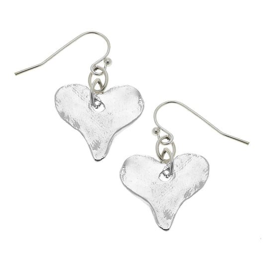 Silver Heart Earrings