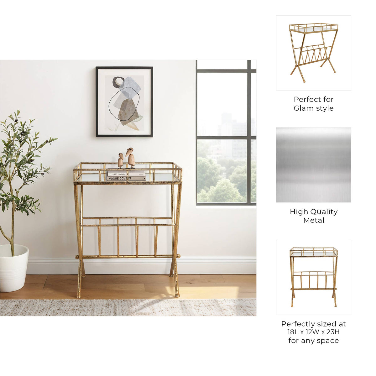 Gold Mirrored Table
