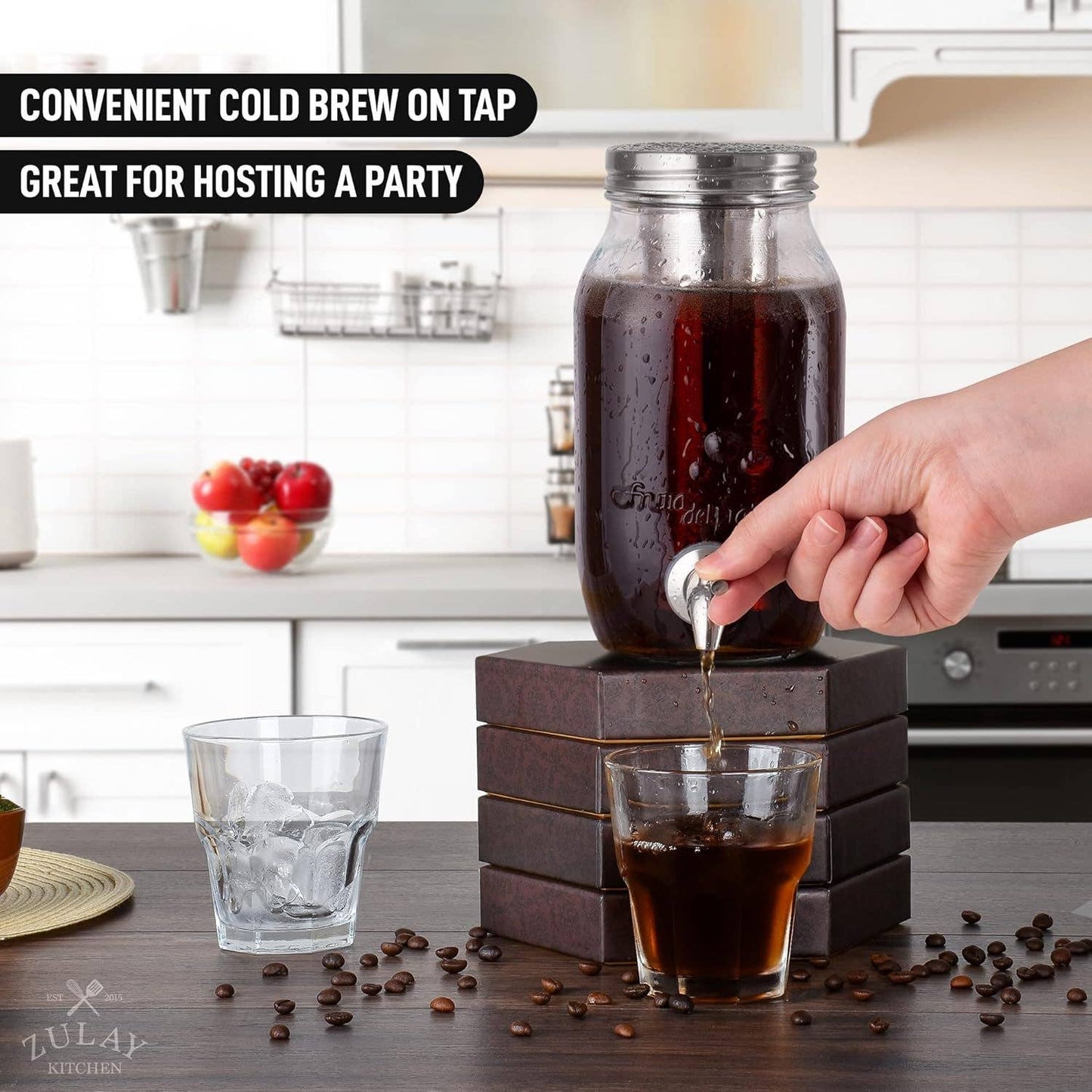 Cold Brew Coffee Maker - 1.5 Liter, Shatter-resistant Glass