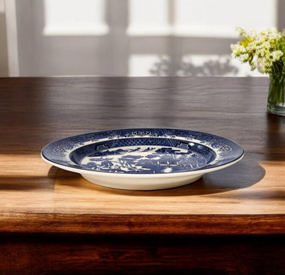 10" Blue Willow Design Porcelain Plate (stand not included)