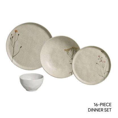Campestre 16 Pieces Dinnerware Set, Stoneware, Service for 4