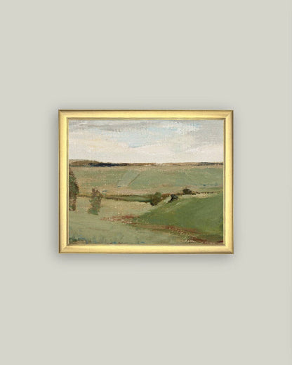 Studies by a River Framed Antique Art