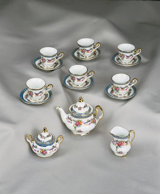 Mini Tea Set 17pc Set, Blue