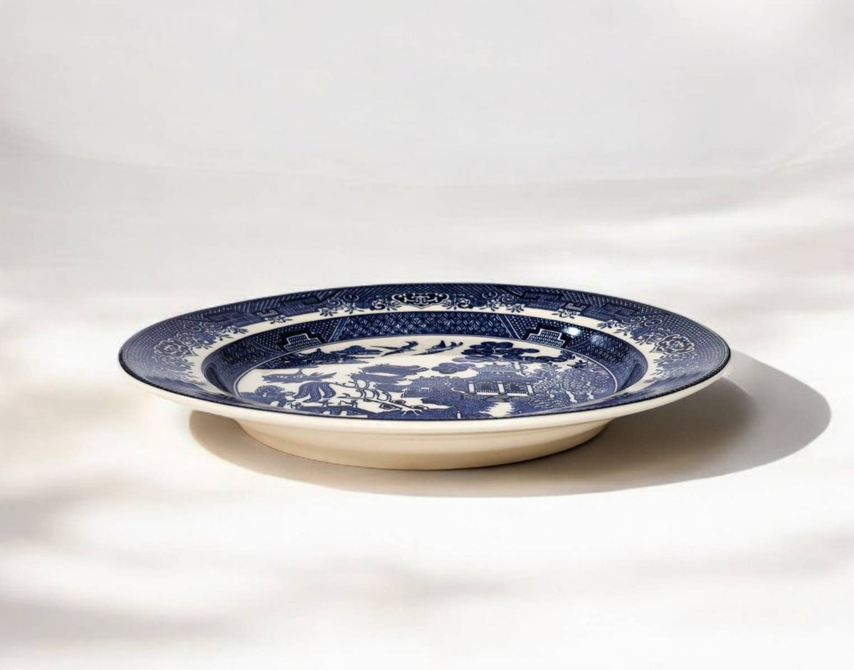 10" Blue Willow Design Porcelain Plate (stand not included)