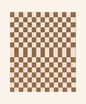 Checker Plush Throw - Latte Brown