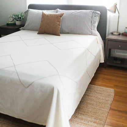 Berber Queen Bedspread Blanket | Handwoven Cotton
