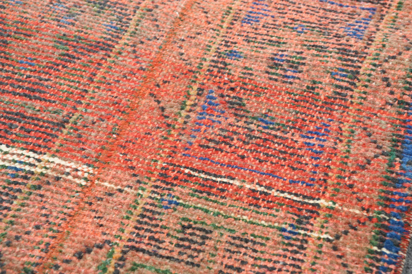 Vintage Turkish Runner, Red Bohemian Design