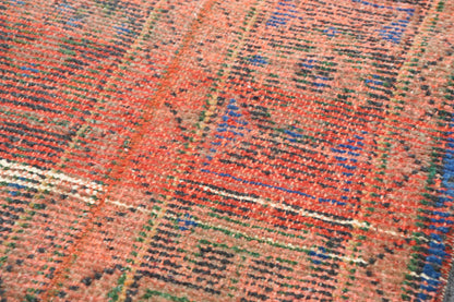 Vintage Turkish Runner, Red Bohemian Design