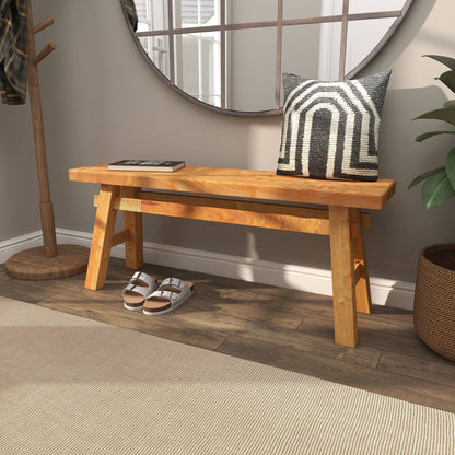 Rustic Brown Reclaimed Wood Bench