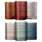 Beaded Hobnail Highball Drinking Glasses | Set of 6 | 14 OZ