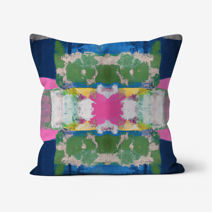 Stella Blue Decorative Abstract Modern Art Throw Pillow