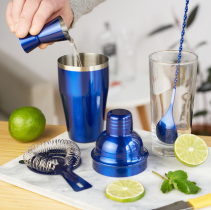 Stainless Steel Barware Set - Set of 4 - ASSORTED COLORS