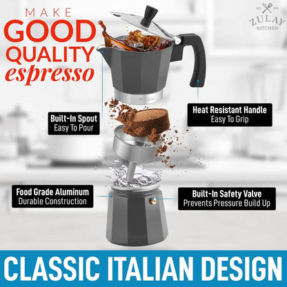Stovetop Espresso Moka Pot - Italian Coffee Maker