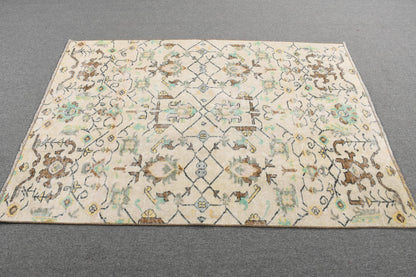 Turkish Rug, Vintage Area Rugs, Soft Pastel Colors