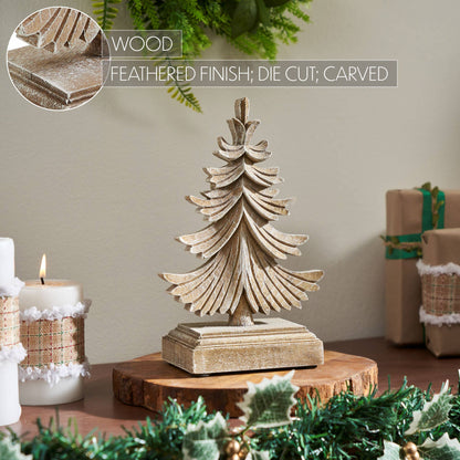 Winter Pine Wooden Tree