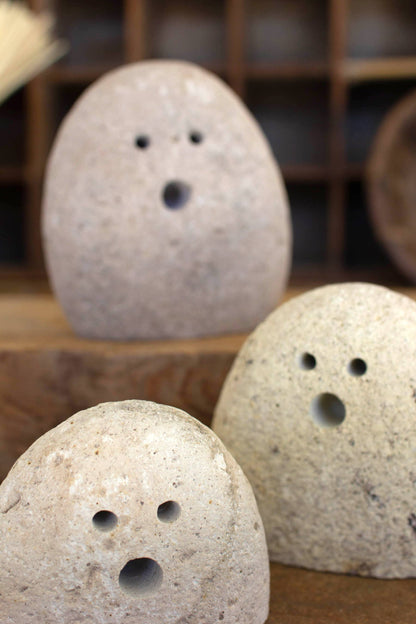TABLETOP RIVER ROCK GHOSTS- set of 3