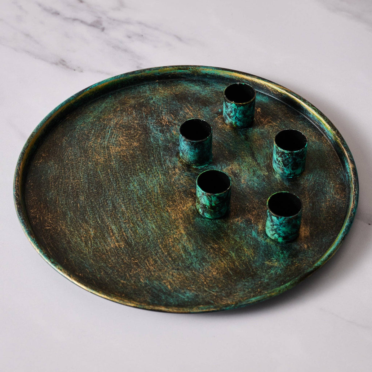 Mashal Iron Taper Candle Holder Plate