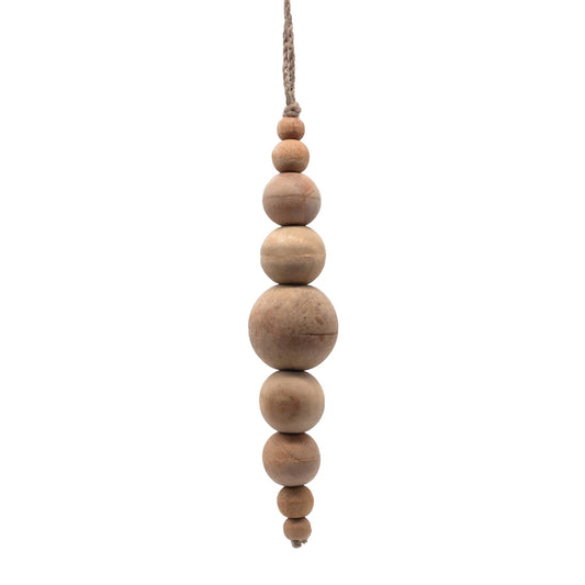 Vickerman Natural Wooden Bead Ornament