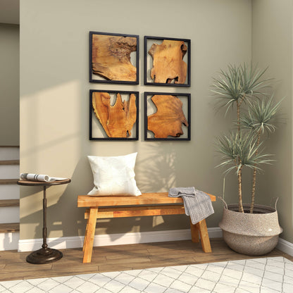 Rustic Brown Reclaimed Wood Bench