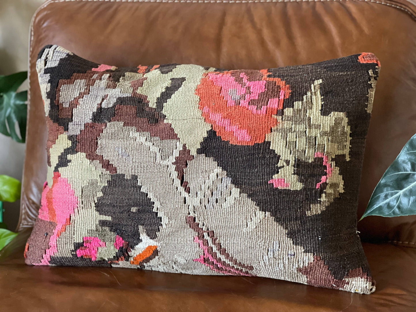 Vintage Turkish Killim Pillow | Esana  16x24