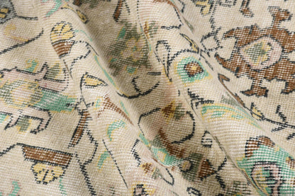 Turkish Rug, Vintage Area Rugs, Soft Pastel Colors
