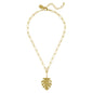 Monstera Leaf on Paperclip Chain Necklace