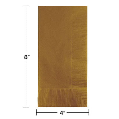 Glittering Gold 2 Ply Dinner Napkins, 50/Pkg