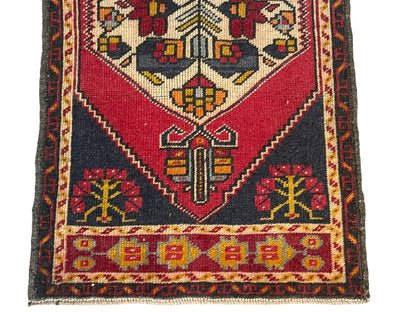 Vintage Turkish Rug Doormat | 1.9 x 3.7