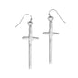 Tall Silver Cross Earrings